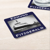Die Edmund Fitzgerald Rechteckiger Pappuntersetzer (angewinkelt)