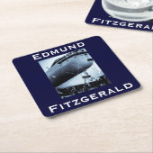 Die Edmund Fitzgerald Rechteckiger Pappuntersetzer (angewinkelt)