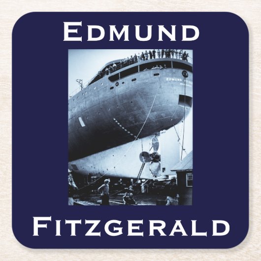 Die Edmund Fitzgerald Rechteckiger Pappuntersetzer (Vorderseite)