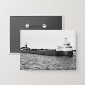 Die Edmund Fitzgerald Vintage Great Lakes Schiff Button (Vorderseite/Rückseite)
