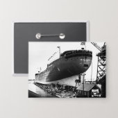 Die Edmund Fitzgerald Vintage Great Lakes Schiff Button (Vorderseite/Rückseite)