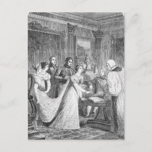 Die Ehe der Prinzessin Charlotte von Postkarte (Vorderseite)