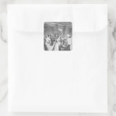 Die Ehe der Prinzessin Charlotte von Quadratischer Aufkleber (Tasche)