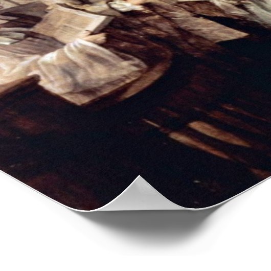 Die Ehe einer Witwe " von Hogarth William Poster (Ecke)