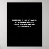 Die Ehe ist wie die Vitamine Funny Poster (Vorne)