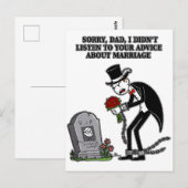 Die Ehe ist zusammen dumm Postkarte (Vorne/Hinten)