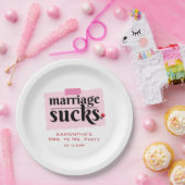 Die Ehe Sind zum Kotzen! Funny Scheidung Announcem Pappteller (Party)