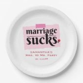 Die Ehe Sind zum Kotzen! Funny Scheidung Announcem Pappteller (Vorderseite)