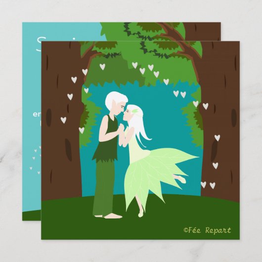 Die Ehe von Elfen, Waldherz Einladung (Vorne/Hinten)