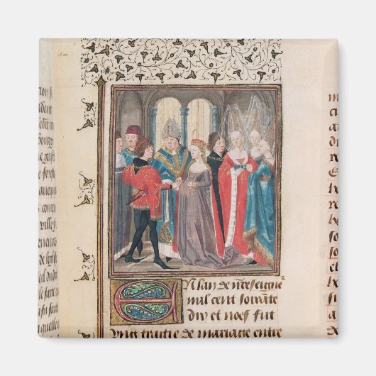 Die Ehe von Philippe Auguste König von Frankreich Magnet (Vorne)