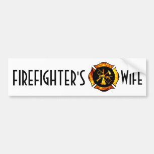 Die Ehefrau-Autoaufkleber des Feuerwehrmanns Autoaufkleber