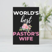 Die Ehefrau der besten Pastoren der Welt Dankeskarte (Stehend Vorderseite)