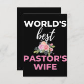 Die Ehefrau der besten Pastoren der Welt Dankeskarte (Vorne/Hinten)