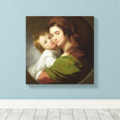 Die Ehefrau der Künstler, Elisabeth, und ihr Sohn Leinwanddruck (Insitu (Holzboden))