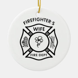 Die Ehefrau des Feuerwehrmannes Keramikornament