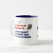 Die Ehefrau des Ingenieurs Zweifarbige Tasse (Vorderseite Links)