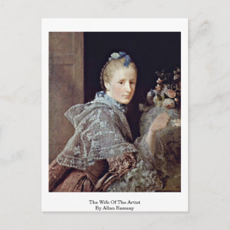 Die Ehefrau des Künstlers durch Allan Ramsay Postkarte