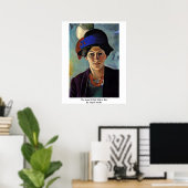 Die Ehefrau des Künstlers mit einem Hut von August Poster (Heimbüro)