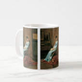 Die Ehefrau des Künstlers und sein Setter Hund Kaffeetasse (Vorderseite Links)