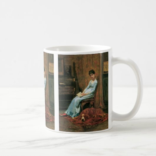 Die Ehefrau des Künstlers und sein Setter Hund Kaffeetasse (Rechts)