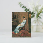 Die Ehefrau des Künstlers und sein Setter Hund Postkarte (Stehend Vorderseite)