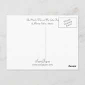 Die Ehefrau des Künstlers und sein Setter Hund Postkarte (Rückseite)