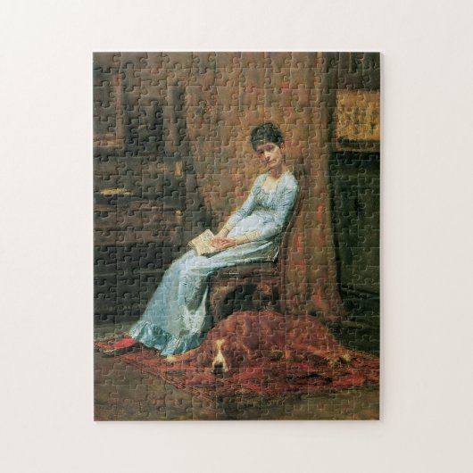 Die Ehefrau des Künstlers und sein Setter Hund Puzzle (Vertikal)