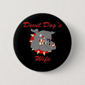 Die Ehefrau des USMC-Teufel-Hundes Button (Vorderseite)