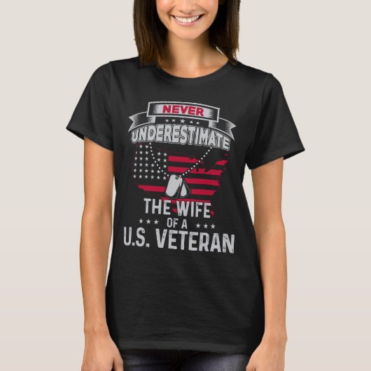 Die Ehefrau-Geschenk des Veterans die Ehefrau T-Shirt (Vorderseite)