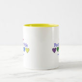 Die Ehefrau-Gingham-Herzen des Pastors Zweifarbige Tasse (Mittel)