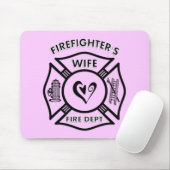 Die Ehefrau Mousepad des Feuerwehrmanns (Mit Mouse)