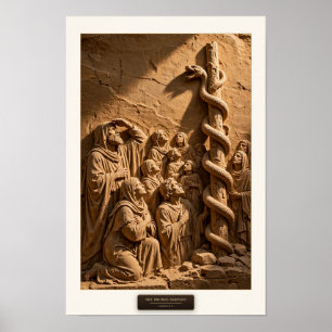 DIE EHERNE SCHLANGE - 4. Mose 21:8 Poster