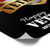 Die Ehre für die, die gedient haben. Happy Veteran Poster (Ecke)