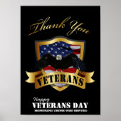 Die Ehre für die, die gedient haben. Happy Veteran Poster (Vorne)