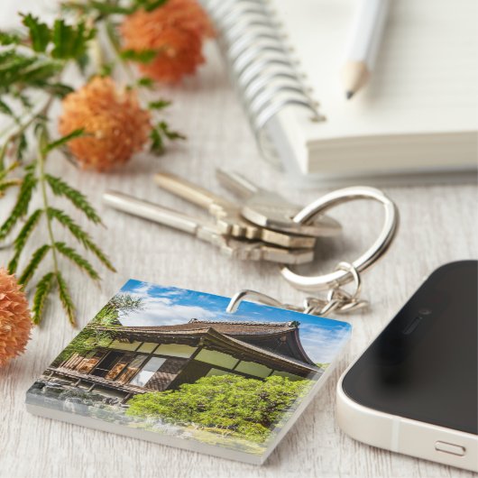 Die Ehre oder der Hauptsaal in Ginkaku-Ji, Kyoto Schlüsselanhänger (Vorderseite rechts)