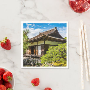 Die Ehre oder der Hauptsaal in Ginkaku-Ji, Kyoto Serviette