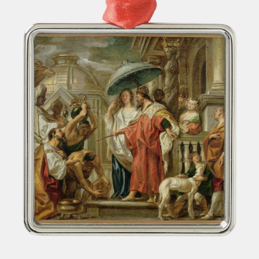 Die Ehrerbietung von Kalif Harun Al-Rashid zu Silbernes Ornament (Vorne)