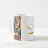 🌿 💛 die Ehrlichkeit als Hauptbestandteil Gelasse Kaffeetasse (Vorderseite Links)