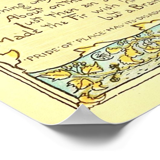 Die Eiche und der Walter-Kranich Poster (Ecke)