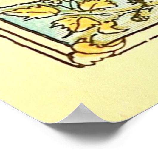 Die Eiche und der Walter-Kranich Poster (Ecke)