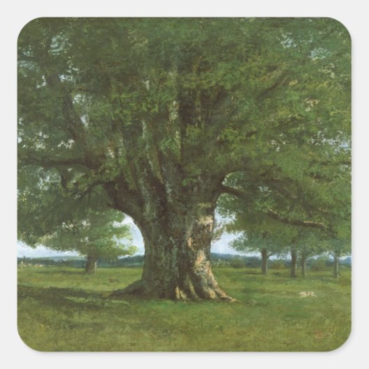 Die Eiche von Flagey, genannt Vercingetorix Quadratischer Aufkleber (Vorderseite)