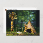 Die Eichelfen spielen Inder. Summer Camping Postkarte (Vorne/Hinten)