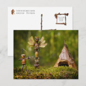 Die Eichelfen spielen Inder. Summer Camping Postkarte (Vorne/Hinten)