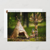 Die Eichelfen spielen Inder. Summer Camping Postkarte (Vorne/Hinten)