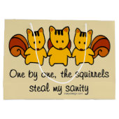 Die Eichhörnchen stehlen meine Vernunft Große Geschenktüte (Rückseite)