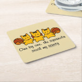 Die Eichhörnchen stehlen meine Vernunft Rechteckiger Pappuntersetzer (angewinkelt)