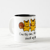 Die Eichhörnchen stehlen meinem Verstand Zweifarbige Tasse (Vorderseite Links)