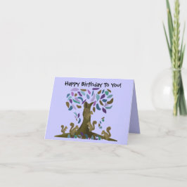 Die Eichhörnchen Treehouse Happy Birthday Cards Karte