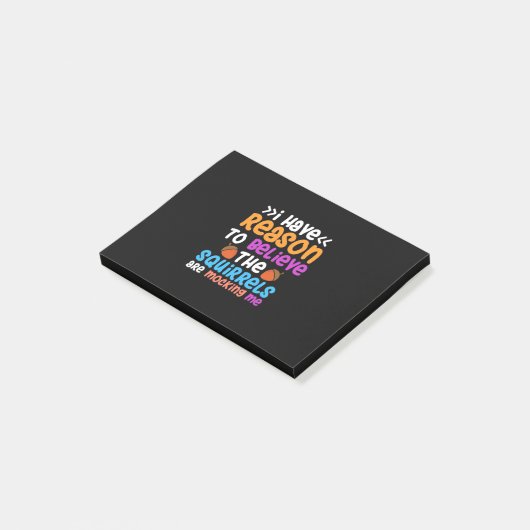 Die Eichhörnchen verspotten mich Post-it Klebezettel (angewinkelt)