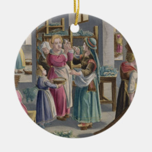 Die Eier brüten ordnungsgemäß in Würmer, sie s Keramik Ornament